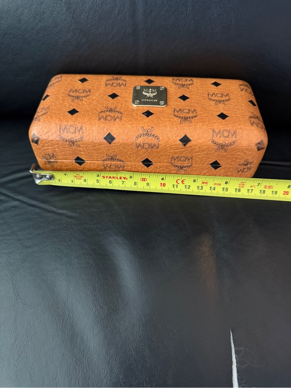 Authentic MCM Monogram Sunglasses Case Brown Hard Case - Picture 6 of 7